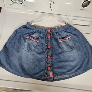 Matilda Jane Girl's Natalie Friends Forever Denim Jean Skirt with Pockets Size 8